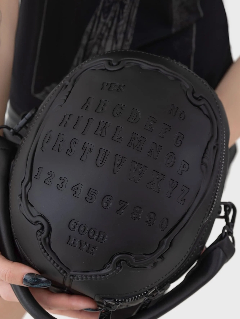 Killstar Black Skull Crossbody Bag with Pentagram Charm - Picture 3 of 6